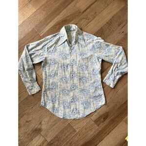 True Vintage Art Vogue California Shirt AOP Geometric Disco Resort M/L